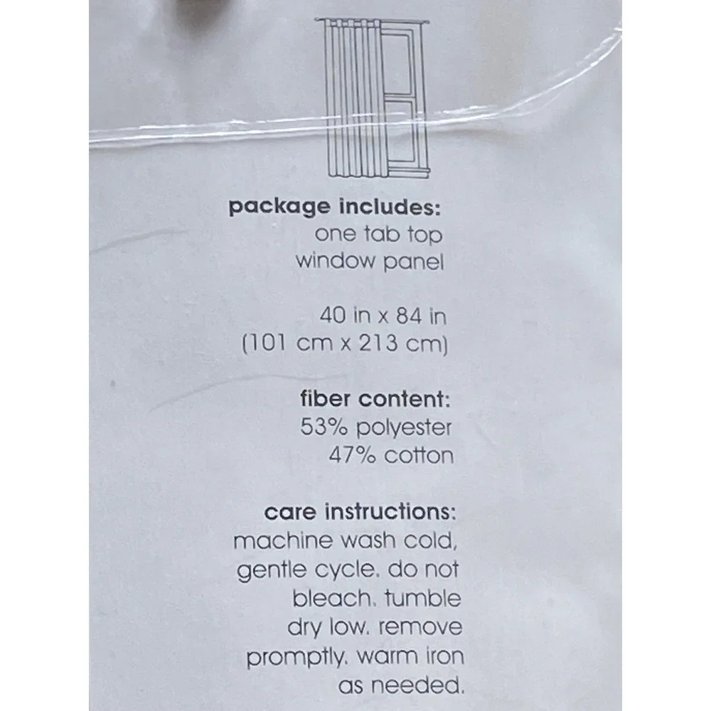 Target Home Casual Collection Brushed Twill Tab Top Window‎ Panel Cream 40x84